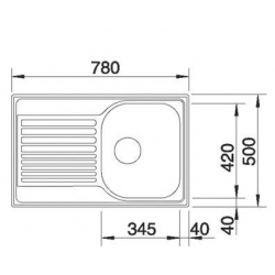 Zlewozmywak Blanco TIPO 45 S Compact stal szlachetna matowa 513441
